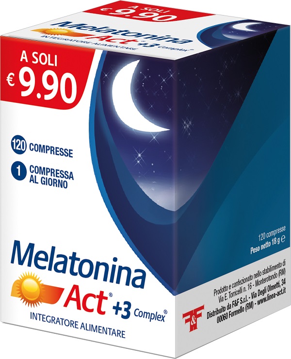 MELATONINA ACT 1MG +3 COMPLEX 120 COMPRESSE - famajoy.it
