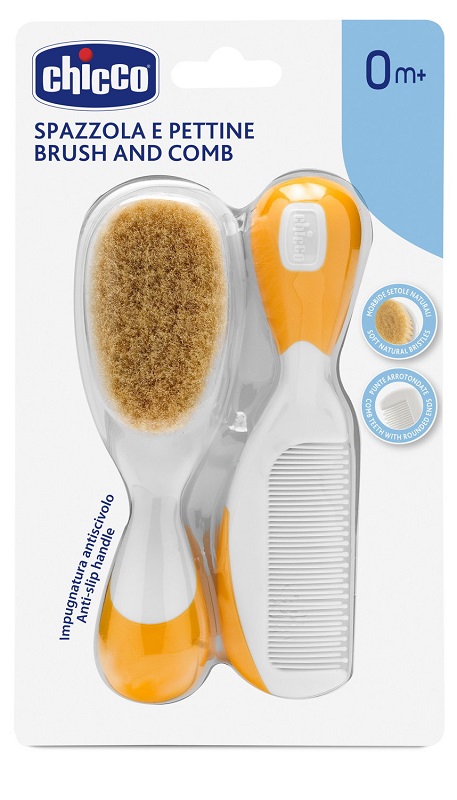 CHICCO SPAZZOLA + PETTINE ARANCIONE - famajoy.it