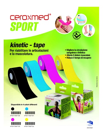CEROXMED SPORT KINETIC TAPE BLU 1 PEZZO - famajoy.it