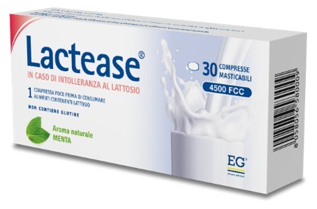 LACTEASE 4500 FCC AROMA MENTA 30 COMPRESSE MASTICABILI - famajoy.it