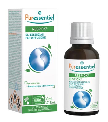 MISCELA RESP OK OLI ESSENZIALI PER DIFFUSIONE 30 ML PURESSENTIEL ECOCERT - famajoy.it