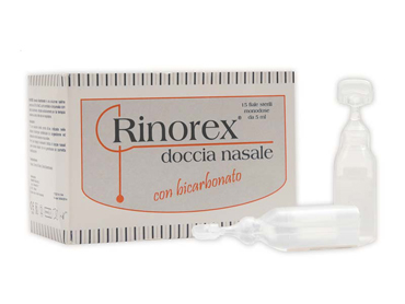 FIALA PER DOCCIA NASALE RINOREX BICARBONATO 5 ML 15 PEZZI - famajoy.it
