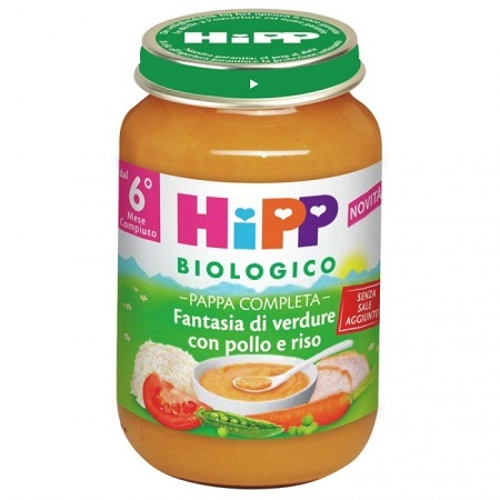 HIPP BIO PAPPA PRONTA FANTAS VERD POLLO RISO 190 G - famajoy.it
