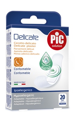 CEROTTO PIC DELICATE 19X72 MM ANTIBATTERICO 20 PEZZI - famajoy.it