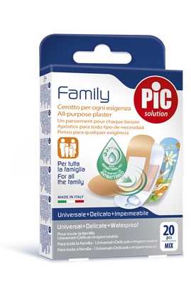 CEROTTO PIC STRIP FAMILY 20 PEZZI ANTIBATTERICO CON TAMPONE - famajoy.it