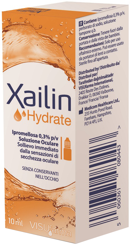 XAILIN HYDRATE GOCCE OCULARI IPROMELLOSA 0,3% FLACONE MULTIDOSE 10 ML - famajoy.it