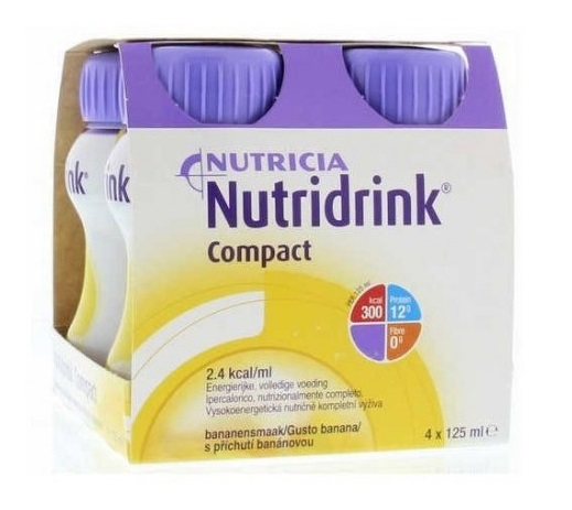 NUTRICIA NUTRIDRINK COMPACT GUSTO BANANA 4 BOTTIGLIE DA 125 ML - famajoy.it