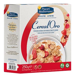 PIACERI MEDITERRANEI CEREALORO FIOCCHI DI RISO CON MAIS E FRUTTI ROSSI 250 G - famajoy.it