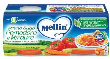 MELLIN PRIMO SUGO POMODORO E VERDURE 2 VASETTI DA 80 G - famajoy.it