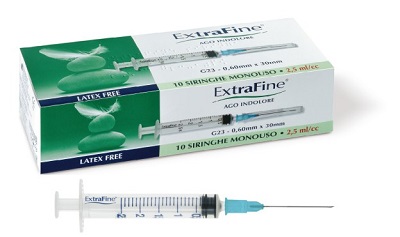 SIRINGA IPODERMICA EXTRAFINE 2,5 CC G23 0,60X30 10 PEZZI - famajoy.it