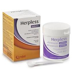 HERPLESS POLVERE BARATTOLO 30 G CON MISURINO - famajoy.it