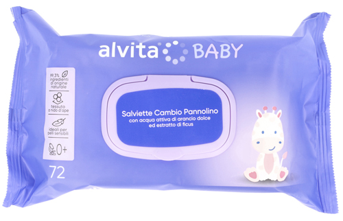 ALVITA SALVIETTE CAMBIO PANNOLINO 72 PEZZI - famajoy.it