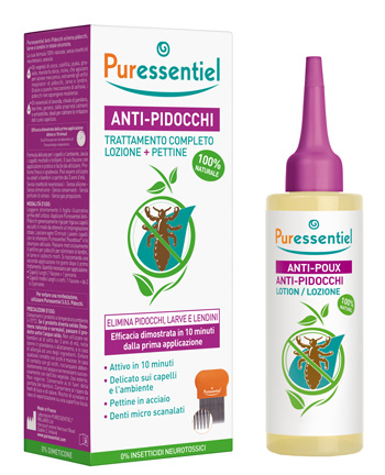 LOZIONE ANTIPIDOCCHI 100 ML + PETTINE PURESSENTIEL - famajoy.it