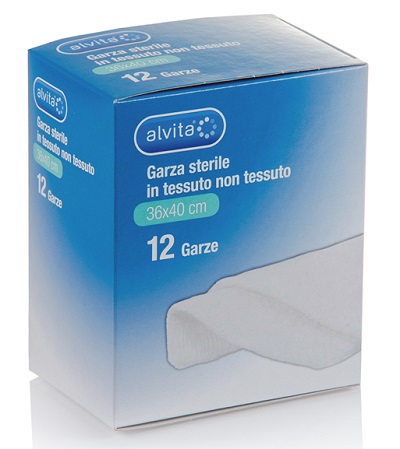 ALVITA GARZA STERILE IN TESSUTO NON TESSUTO 36X40CM 12 PEZZI - famajoy.it