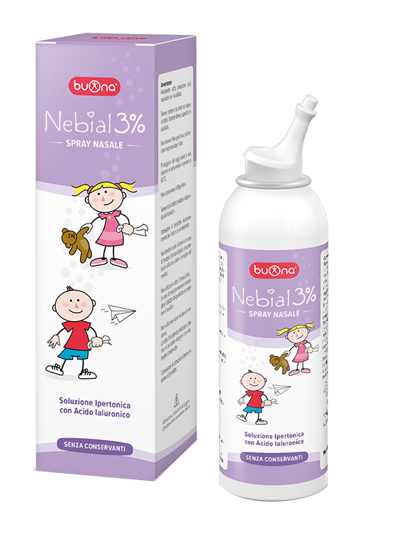NEBIAL SOLUZIONE SALINA IPERTONICA DI SODIO CLORURO AL 3% CON ACIDO IALURONICO SPRAY NASALE 100 ML - famajoy.it
