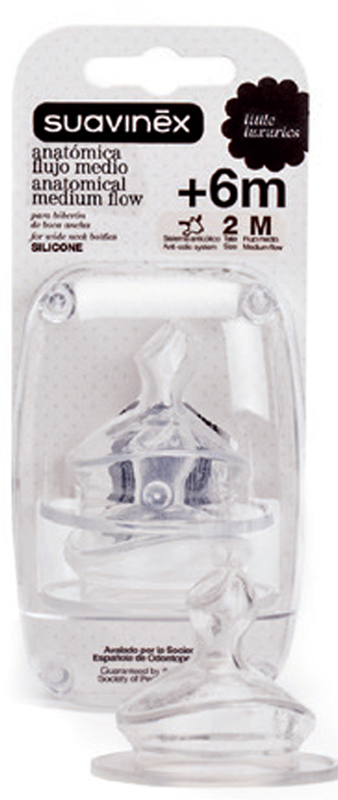 SUAVINEX LITTLE LUXURIES TETTARELLA IN SILICONE ANATOMICA 2M 2 PEZZI - famajoy.it