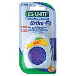 GUM ORTHO FLOSS FILO SPUGNOSO 50 PEZZI - famajoy.it