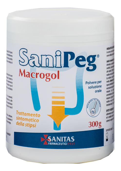 SANIPEG MACROGOL POLVERE PER SOLUZIONE ORALE BARATTOLO 300 G - famajoy.it