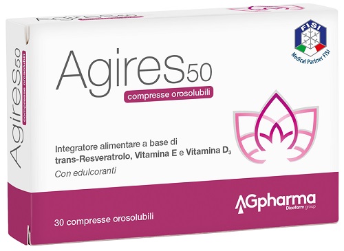 AGIRES 50 30 COMPRESSE OROSOLUBILI SCATOLA 5,4 G - famajoy.it