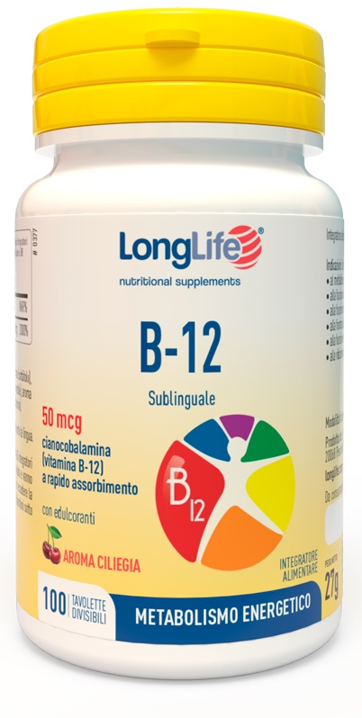 LONGLIFE B12 50MCG SUBLINGUALE 100 TAVOLETTE - famajoy.it