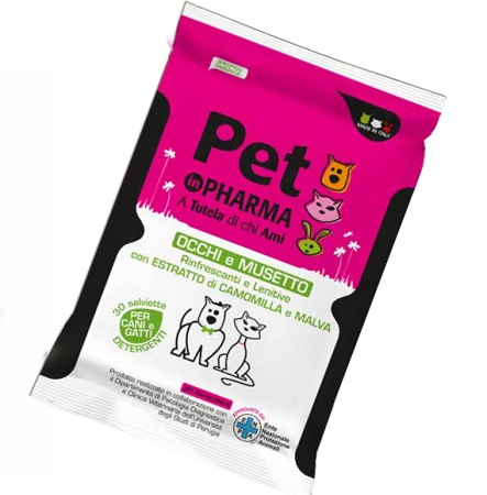 PET IN PHARMA SALVIETTINE OCCHI MUSO 30 PEZZI - famajoy.it