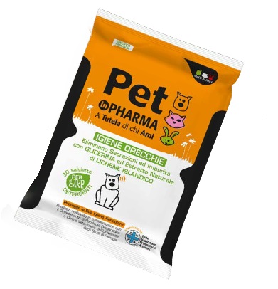 PET IN PHARMA SALVIETTINE ORECCHIE CANE 30 PEZZI - famajoy.it