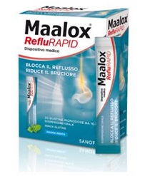 SOSPENSIONE ORALE MAALOX REFLURAPID 20 BUSTINE MONODOSE DA 10 ML - famajoy.it