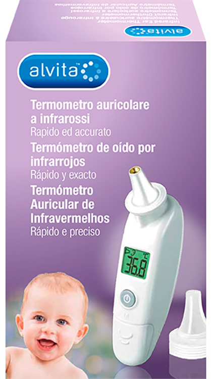 ALVITA TERMOMETRO AURICOLARE A INFRAROSSI - famajoy.it