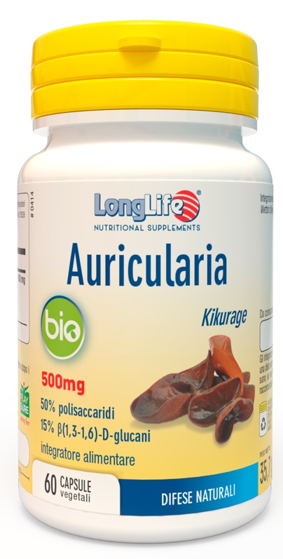 LONGLIFE AURICULARIA BIO 60 CAPSULE - famajoy.it