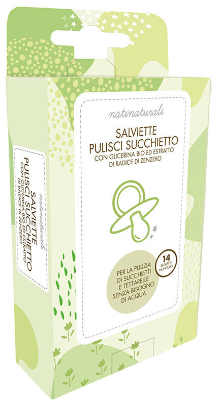 NATINATURALI 14 SALVIETTE MONOUSO PULISCI SUCCHIETTO - famajoy.it