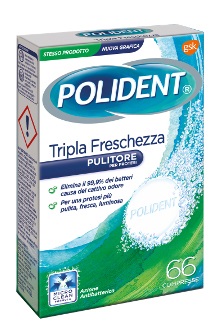 POLIDENT TRIPLA FRESCHEZZA 66 COMPRESSE - famajoy.it