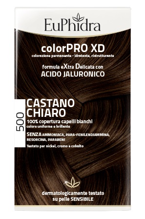 EUPHIDRA COLORPRO XD 500 CAST CHIARO GEL COLORANTE CAPELLI IN FLACONE + ATTIVANTE + BALSAMO + GUANTI - famajoy.it