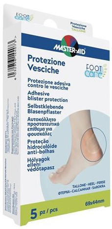 IDROCOLLOIDE MASTER-AID FOOTCARE VESCICHE TALLONE 69X44 MM 5 PEZZI A1 - famajoy.it