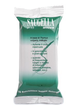 SAUGELLA ATTIVA SALVIETTINE 15 BUSTINE - famajoy.it