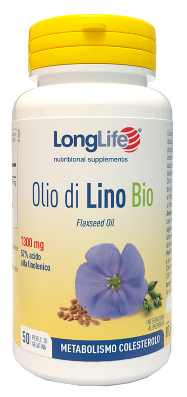 LONGLIFE OLIO DI LINO BIO 50 PERLE DI GELATINA - famajoy.it
