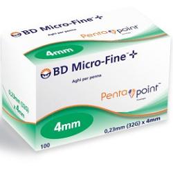 AGO PER PENNA DA INSULINA BD MICROFINE PENTAPOINT GAUGE 32 4 MM 100 PEZZI - famajoy.it