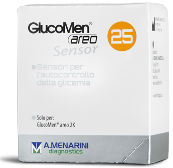 STRISCE MISURAZIONE GLICEMIA GLUCOMEN AREO SENSOR 25 PEZZI - famajoy.it