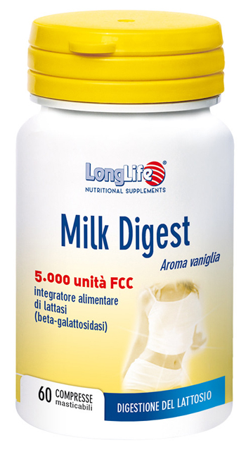 LONGLIFE MILK DIGEST 60 COMPRESSE MASTICABILI - famajoy.it