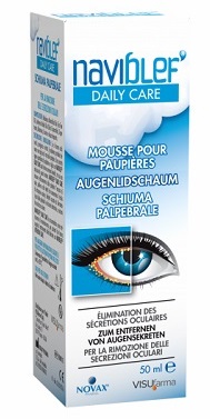 NAVIBLEF DAILY CARE SCHIUMA PER RIMOZIONE SECREZIONI OCULARI DA PALPEBRE E CIGLIA 50 ML - famajoy.it