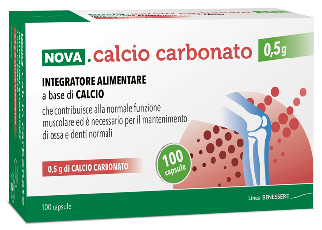 NOVA CALCIO CARBONATO 0,5 G 100 CAPSULE - famajoy.it