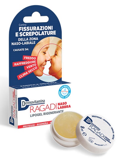 DERMOVITAMINA RAGADI NASO E LABBRA LIPOGEL RIGENERANTE 8 ML - famajoy.it