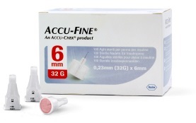 AGO PER PENNA DA INSULINA ACCU-FINE PEN NEEDLE ACCU-CHEK GAUGE 32 X 6MM 100 PEZZI - famajoy.it