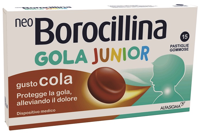 NEOBOROCILLINA GOLA JUNIOR 15 PASTIGLIE GUSTO COLA - famajoy.it