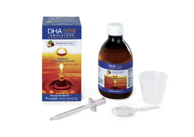 DHA RICHOIL SCIROPPO AL 25% DI DHA DI ORIGINE ALGALE GUSTO MANDORLA 30 ML - famajoy.it