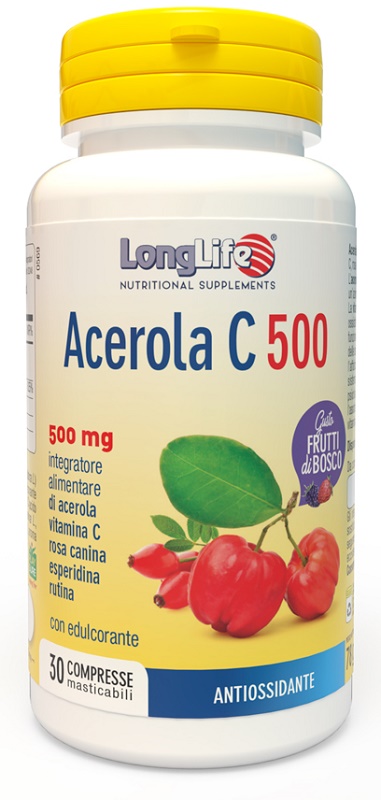 LONGLIFE ACEROLA C500 FRUTTI DI BOSCO 30 COMPRESSE - famajoy.it