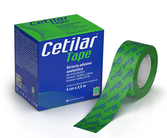 STRISCIA ADESIVA ANELASTICA CETILAR TAPE CM 4 X 2,5 M - famajoy.it