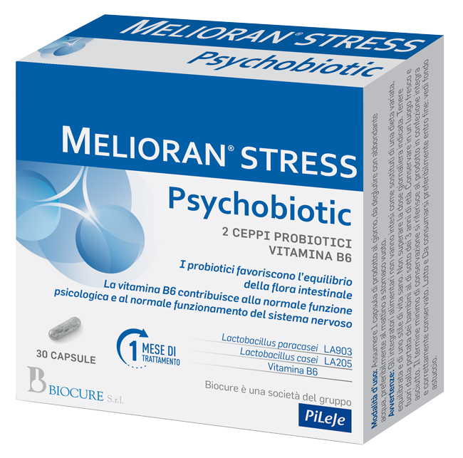 MELIORAN STRESS PSYCHOBIOTIC 30 CAPSULE - famajoy.it