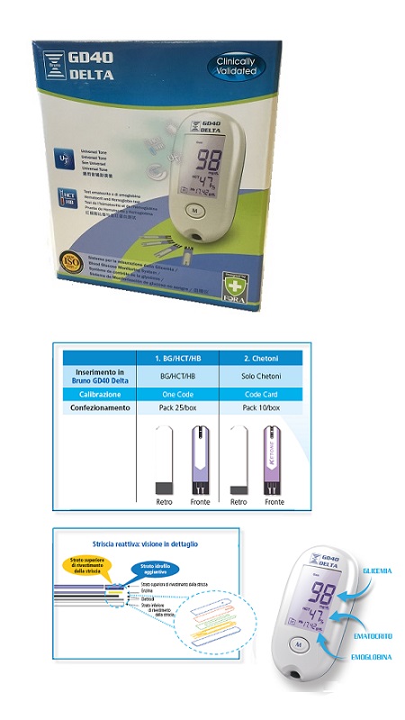 STRUMENTO PER MISURAZIONE GLICEMIA BRUNO GD40 DELTA - famajoy.it
