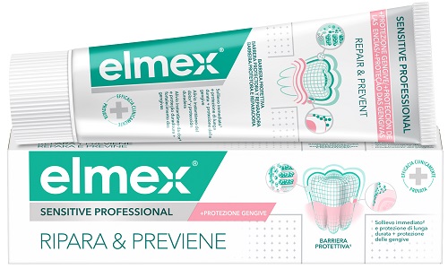 DENTIFRICIO ELMEX SENSITIVE RIPARA & PREVIENE 75 ML - famajoy.it