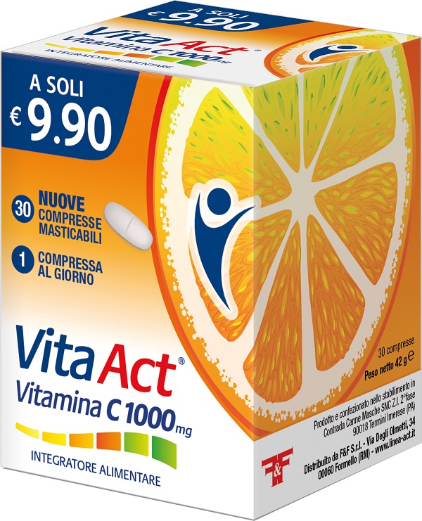 VITAMINA C ACT 1000MG 30 COMPRESSE MASTICABILI - famajoy.it